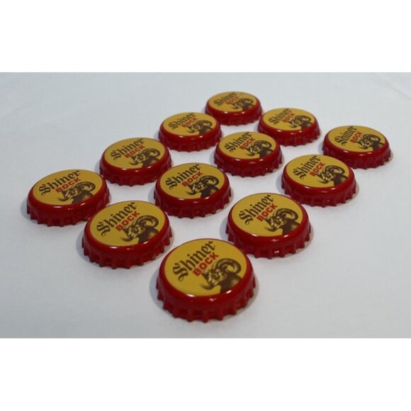 Lot of 12 Ram Head Red Yellow Shiner Bock Texas Beer Bottle Caps Twist Top Lid - Picture 9 of 9
